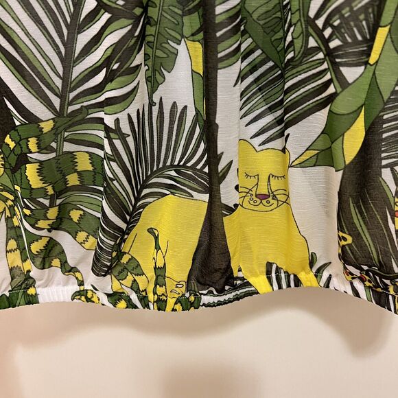 INC International Concepts Jungle Animal safari Tiger Faux Wrap Top Size Small - Picture 6 of 14